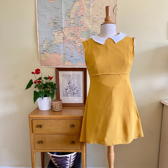 ASOS Dresses & Skirts - ASOS Mod Mustard Collared Dress